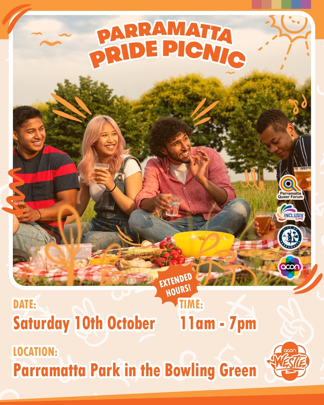 Parramatta Pride Picnic — Save the Date flyer, Saturday 10 October 2026